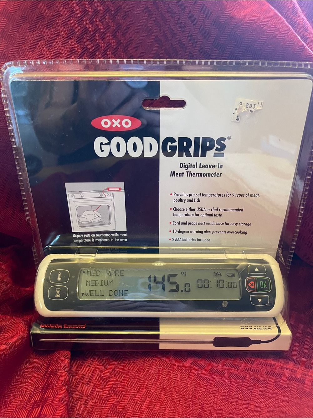 OXO Good Grips Digital Leave-In Meat Thermometer - White and Black